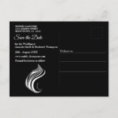 クリエイティブ白黒シームレス抽象的 案内ポストカード (裏面)