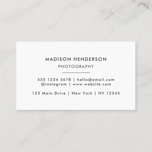 クリエイティブ白黒フォトQrコード 名刺 (裏面)