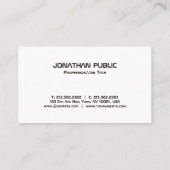 クリエイティブ白黒ミニマルテンプレートモダンBW 名刺 (裏面)