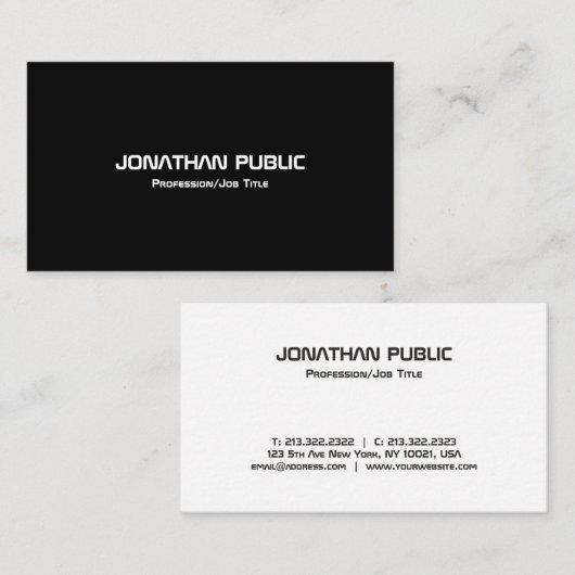 クリエイティブ白黒ミニマルテンプレートモダンBW 名刺