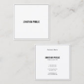 クリエイティブ白黒ミニマルモダンシンプルリストCHIC スクエア名刺 (正面/裏面)