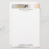 クリエイティブ白黒モダンシンプルテンプレート 便箋 (正面/裏面)