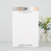 クリエイティブ白黒モダンシンプルテンプレート 便箋 (スタンド正面)