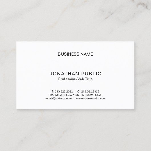 クリエイティブ白黒レッドモダンミニマリストプレーン 名刺 (裏面)