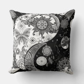 クリエイティブ白黒陰陽ナイトデイマンダラ クッション (正面)