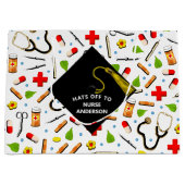 クリエイティブ看護学校卒業 ラージペーパーバッグ (正面)