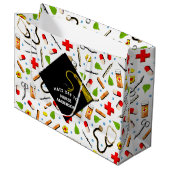 クリエイティブ看護学校卒業 ラージペーパーバッグ (正面アングル)