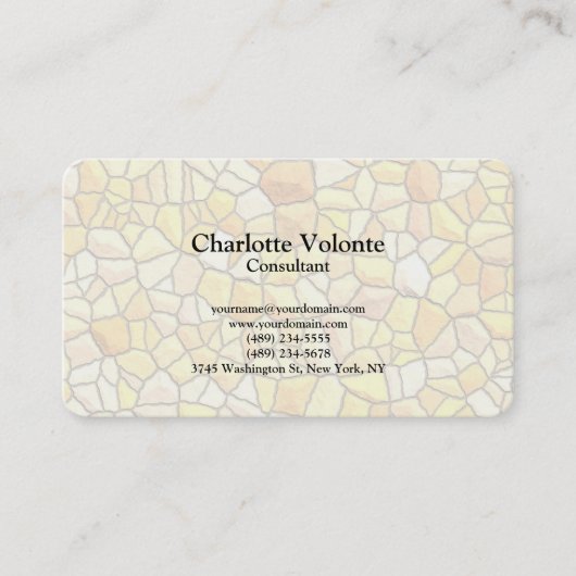 クリエイティブ石壁パターントレンディー平野スタイリッシュ 名刺 (正面)