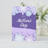 クリエイティブ紫の折り紙花母の日 カード (スタンド正面)