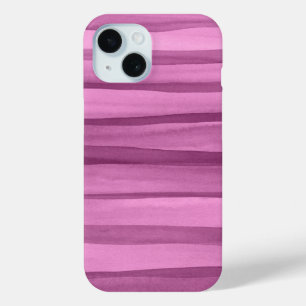クリエイティブ紫色の水彩模様抽象芸術 iPhone 15ケース