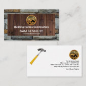 クリエイティブ組積工事の木材パネル構造 名刺 (正面/裏面)