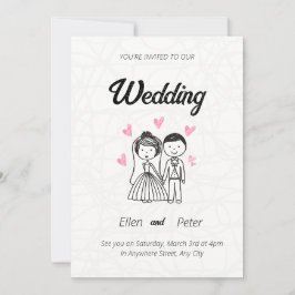 クリエイティブ結婚式招待状 招待状