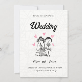 クリエイティブ結婚式招待状 招待状