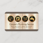 クリエイティブ給排水衛生設備配管アイコン 名刺 (正面)