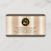 クリエイティブ給排水衛生設備配管アイコン 名刺 (裏面)