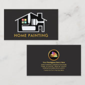 クリエイティブ絵を描ブラシのホームフレーム 名刺 (正面/裏面)