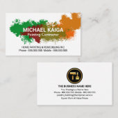 クリエイティブ絵を描(ばちゃばちゃ)跳ねるホームの改造 名刺 (正面/裏面)