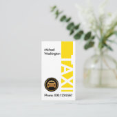 クリエイティブ縦型黄色タクシー看板タクシー運転手 名刺 (スタンド正面)