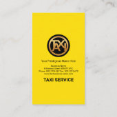 クリエイティブ縦型黄色タクシー看板タクシー運転手 名刺 (裏面)