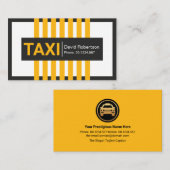 クリエイティブ縦黄タクシーラインタクシードライバー 名刺 (正面/裏面)