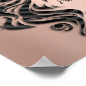 クリエイティブ美しいサロン発毛ヘアエクステンション赤面 ポスター (角)