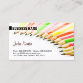 クリエイティブ色鉛筆デザイン 名刺 (正面)