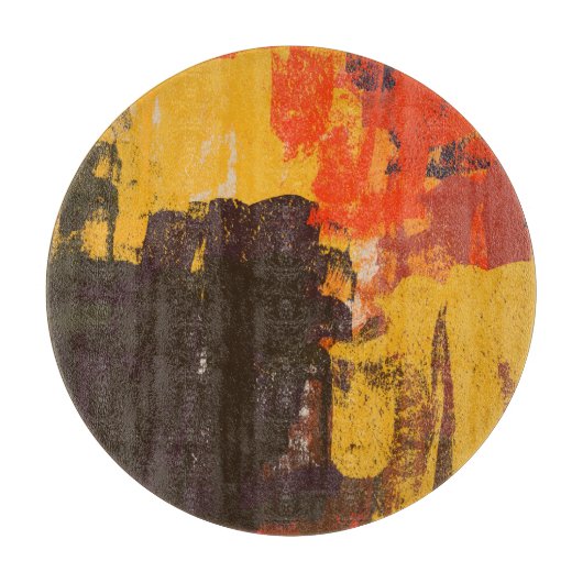 クリエイティブ芸術的スケッチ、カラフルテクスチャ カッティングボード (正面)