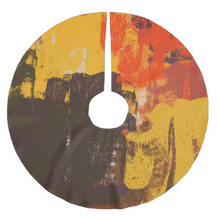 クリエイティブ芸術的スケッチ、カラフルテクスチャ ブラッシュドポリエステルツリースカート