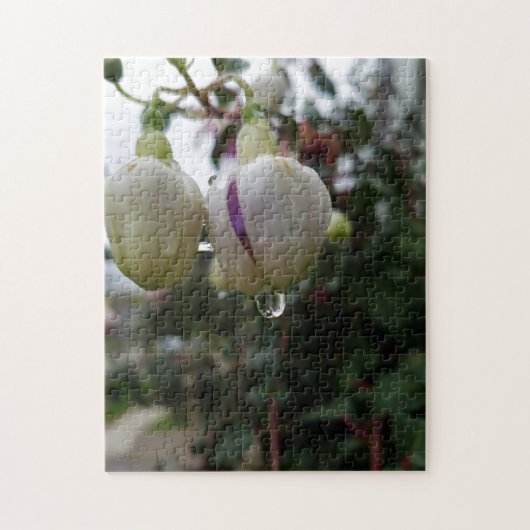 クリエイティブ芽明るい赤紫色花写真ジグソーパズル ジグソーパズル (縦)