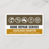 クリエイティブ茶色の手書きツールのレイヤ 名刺 (正面)