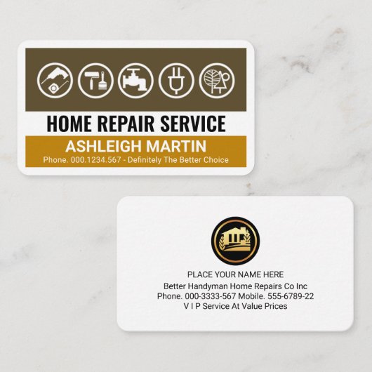 クリエイティブ茶色の手書きツールのレイヤ 名刺 (正面/裏面)