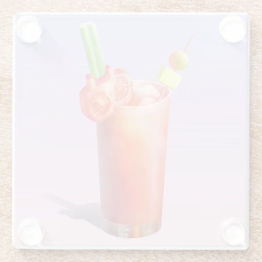 クリエイティブ血メアリーカクテル ガラスコースター (裏面)