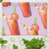 クリエイティブ血メアリーカクテル キッチンタオル (折り畳み)