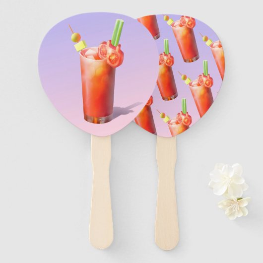 クリエイティブ血メアリーカクテル ハンドファン (正面&裏面)