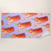 クリエイティブ血メアリーカクテル ビーチタオル (正面)