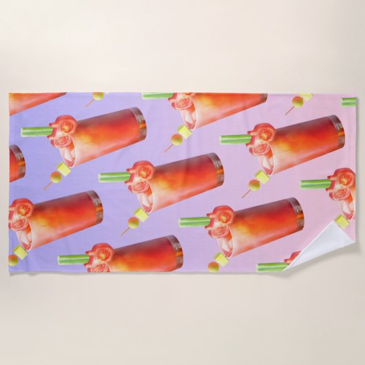 クリエイティブ血メアリーカクテル ビーチタオル (正面)