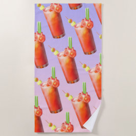 クリエイティブ血メアリーカクテル ビーチタオル