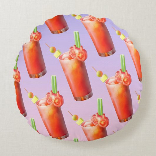 クリエイティブ血メアリーカクテル ラウンドクッション (正面)