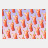 クリエイティブ血メアリーカクテル ラッピングペーパーシート (正面)