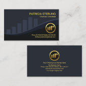 クリエイティブ証券取引グラフ財務コンサルタント 名刺 (正面/裏面)