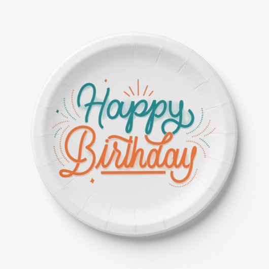 クリエイティブ誕生日紙プレート ペーパープレート (正面)