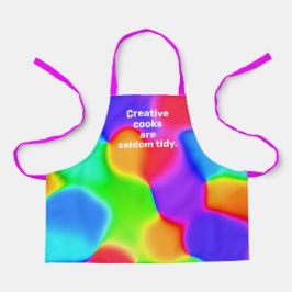 クリエイティブ調理師はめったに綺麗なレインボーキッズエプロン エプロン