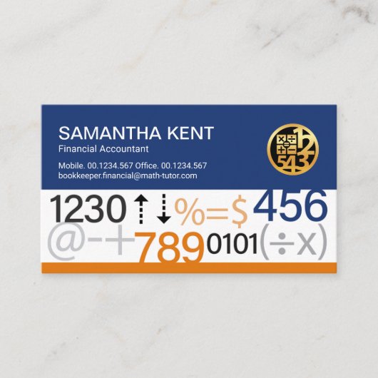 クリエイティブ財務番号簿記 名刺 (正面)