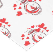 クリエイティブ赤いハートデザイン ショートテーブルランナー (コーナー)