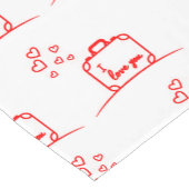 クリエイティブ赤いハートデザイン ショートテーブルランナー (コーナー)