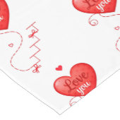 クリエイティブ赤いハートデザイン ショートテーブルランナー (コーナー)