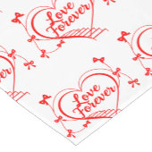 クリエイティブ赤いハートデザイン ショートテーブルランナー (コーナー)