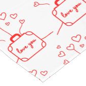 クリエイティブ赤いハートデザイン ショートテーブルランナー (コーナー)