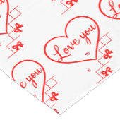 クリエイティブ赤いハートデザイン ショートテーブルランナー (コーナー)