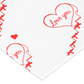 クリエイティブ赤いハートデザイン ショートテーブルランナー (コーナー)